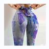 Pantalones de Yoga XY607 para Mujer de Primavera y Verano con Estampado Multicolor, Levanta Caderas, Antiarrugas, Ajustados, Cintura Alta, Alta Elasticidad, Lazo