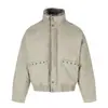 Yidao Vintage 2026 Inverno Novo Retro Pelúcia Gola Alta Quente Jaqueta de Algodão Masculina Curta Ajustada Casaco de Trabalho