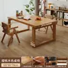 Escritorio Grande de Madera Maciza para Uso Doméstico, Transformable en Mesa de Sala de Estar, Escritorio de Trabajo, Escritorio de Estudio y Mesa de Comedor Móvil