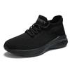 2021 Zapatos de pareja de talla grande transfronterizos, zapatos de mujer, moda de comercio exterior, zapatos casuales con cordones tejidos voladores, zapatillas de deporte para exteriores