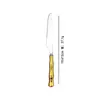Cuchillo, Tenedor y Cuchara de Acero Inoxidable 304, Mango Creativo de Bambú y Cerámica, Juego de Vajilla para Hogar y Hotel, Cuchillo para Bistec, Tenedor y Cuchara de Postre