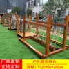 Estructura de escalada para jardín de infantes Equipamiento de juego exterior para niños Combinación de tobogán grande de madera Juguetes de escalada de madera maciza para exteriores