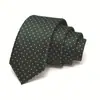 Gravata Masculina Transfronteiriça 7cm Cor Sólida Gravata Amarrada à Mão Gravata Jacquard de Poliéster Masculina Logotipo Gravata de Alta Qualidade para Homens