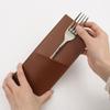 Bolsa de Almacenamiento Sencilla de Cuero para Cubiertos de Hotel, Cubiertos de Mesa, Bolsa de Almacenamiento de Escritorio para Cubiertos de Bistec, Estante de Almacenamiento de Cubiertos, Bolsa para Cubiertos