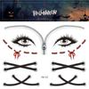 Nuevo Halloween Pegatina Facial Tatuaje Pegatina Horror Telaraña Cicatriz Pegatina Tatuaje Maquillaje de Fiesta Pegatina Facial Venta al por Mayor