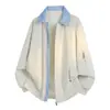 Invierno 2026 Nuevo Chaqueta de Algodón con Bloques de Color y Parches para Hombre, Falso Dos Piezas, Casual de Alta Gama, Juvenil de Moda, Abrigo Engrosado