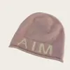 Gorro de punto estilo coreano ins con letras y lana, nuevo, moderno y genial, sombrero de lana suave y cálido para mujer en otoño e invierno