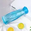 Vaso de Agua Transparente de Vidrio Diamante Vaso de Agua Portátil para Estudiantes con Tapa Vaso de Mano Colorido para Deportes al Aire Libre Poligonal