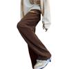 Pantalones Waffles para Hombre Verano Delgados Sueltos Rectos Superior Superior Estilo Americano Casual Deportivo