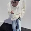 Cleanfit Blusa Tricô Vazada Masculina Moda Outono Marca Leve e Fina Proteção Solar Blusa Preguiçosa e Relaxada Camiseta de Manga Longa com Decote V