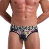 Comercio Exterior Ropa Interior Sexy para Hombre Sexy Glúteos Convextos T-Pants Estampado de Color Contrastante Venta al por Mayor de Fábrica Doble Tanga Hombre
