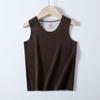 Colete Quente Autotérmico de Veludo Infantil Outono/Inverno para Meninas, Colete com Forro de Fleece Lixado Dupla Face de Seda para Meninos
