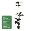 Estilo de Lujo Ligero Planta Verde Simulada Árbol de Caucho Diamante Negro Plantas Falsas Decorativas de Pie para Sala de Estar Balcón Paisajismo