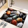 Alfombra de Piso Antideslizante para Baño de Lodo Diatómico Alfombra Absorbente Alfombrilla para Pies de Ducha y Baño Alfombra de Baño Absorbente de Secado Rápido Personalizada