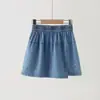 Shorts Personalizados para Niñas, Nuevos Pantalones Falda de Mezclilla Tencel Estilo Verano, Ropa de Verano Elegante para Niñas Mayores, Pantalones Finos de Cinco Puntos para Ropa Exterior