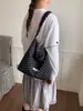 Bolsa de lona de gran capacidad para mujer, bolsa de lunares, bolso de hombro fresco y simple estilo coreano para estudiantes, para clase y para ir al trabajo, bolso de mano artístico