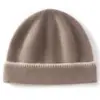 Chapéu 100% Caxemira Pura Outono e Inverno Aquecimento Proteção contra Frio Chapéu Unissex Versátil Chapéu de Tricô Chapéu de Ciclismo Outdoor Aba Dobrada Chapéu para Frio