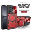 Para OPPO Realme C61 4G versão Índia capa de celular magnética com suporte giratório e janela push