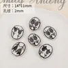 Accesorios de material para collar y pulsera hechos a mano DIY, flor cuadrada de oso lindo de cerámica en blanco y negro, garra de gato, cuentas, todo a juego