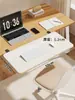 Escritorio de Computadora Extensión Placa de Extensión Reposamanos Teclado Reposabrazos Sin Taladro Nogal Negro Soporte Alargado Ensanchado