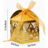 Comércio exterior caixa de doces oca a laser caixa de doces com fita de árvore de Natal caixa de presente floco de neve de Natal verde fábrica atacado