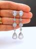 Pendientes colgantes nuevos de moda para mujer, con temperamento transfronterizo de Europa y Estados Unidos, pendientes de circonita, pendientes de boda exquisitos.