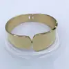 Pulsera ancha europea y americana de acero de titanio abierta moda atmósfera simple estilo frío ins pulsera Red Social