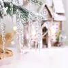 Decoración Festiva Navideña Regalo Colgante de Tira de Hielo Transparente Hilo Acrílico Decoración de Tira de Hielo Colgante para Árbol de Navidad