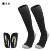 Calcetines de Fútbol con Bolsillos para Espinilleras, Juego de Dos Piezas, Suela de Toalla Engrosada, Calcetines Deportivos Antideslizantes con Cubiertas Integradas para Espinilleras, Calcetines Largos de Tubo