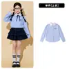 Uniforme de día deportivo para escuela primaria, camisa, estilo colegial, uniforme de clase, atuendo de logro académico, uniforme de coro, atuendo para actuación de porristas infantiles