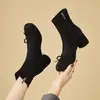 Botines estilizados de estilo retro ballet con lazo y diseño de nariz de cerdo para mujer, nueva colección primavera/otoño 2026, bailarinas de estilo francés para mujer