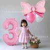 Set de Globo Grande Digital Rosa Perlado de 40 pulgadas con Lazo para Fiesta de Cumpleaños Infantil, Decoración de Arreglo para Primer Año, Venta al por Mayor