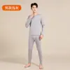 Nuevo traje de ropa interior térmica de invierno 2023, terciopelo dorado, forro polar, engrosado, talla extra grande, para mujer, básico, ropa de otoño, pantalones largos, cómodo