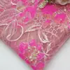 Tela de Bordado Plano Multicolor Hanfu Cheongsam Camisola Tela Bordada