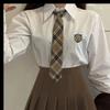 Camisa branca estilo preppy Feminina Primavera e Outono manga longa outer wear uniforme jk inner wear estilo western camisa que rejuvenesce terno