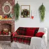 Colgante de Pared Artificial de Aguja de Pino de Norfolk Transfronterizo Amazon Navidad Planta Verde Falsa Decoración de Puerta de Casa Pegamento Blando Decorativo