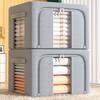Caixa de armazenamento de estrutura de aço Oxford Cloth Large Easy Clothes Storage Box Multifuncional dobrável caixa de armazenamento