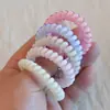Cuerda para el Cabello Estilo Gelatina Blanca Línea Telefónica Japonesa y Coreana Sin Marcas Goma Elástica Gruesa para Atar el Cabello