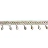 Flecos Costillas Costura 100% a Mano Lentejuelas de Concha Cuentas Encaje Sombrero Borde Decorativo Falda Estilo Guofeng Accesorios para Ropa