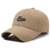 Chapéu de Beisebol Bordado com Letras Simples Novo para Primavera e Outono Moda Masculina Versátil Aba Curva Boné Bico de Pato Chapéu de Sol Feminino para Exterior