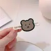 Osito linda chica simple estilo coreano pasador tocado pinza de pato beige clip para flequillo pelo despeinado alto sentido