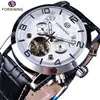 Reloj Mecánico Automático Parcial Tourbillon de Moda Casual con Esfera Grande para Hombre Forsining Fuxini
