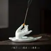 Quemador de Incienso Cerámico Creativo Mano de Buda, Soporte para Varillas de Incienso, Adorno Estilo Zen, Decoración de Quemador de Incienso para Mesa de Té en Casa