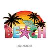 Ebay Amazon Source Novo Padrão de Impressão de Transferência Térmica de Monção de Verão Transfronteiriço Beach Wind DIY Adesivos de Estampagem
