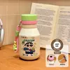 Nueva taza térmica de acero inoxidable 316, con un diseño creativo y artístico, perfecta para estudiantes, con un estilo de taza de leche portátil, lindo y adorable.