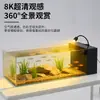 Tanque de Pantalla de Escritorio con Filtro Lateral de Vidrio Ultra Transparente Acuario Paisajístico para Uso Doméstico Tanque de Acuario con Filtro Lateral
