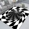 Felpudo de Cristal Terciopelo Visual Espiral 3D Transfronterizo Fácil de Cuidar para Entrada del Hogar, Alfombra Decorativa de Payaso