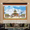 Palácio de Tecido de Xizang Decoração de Paisagem Pintura em Tecido Casa de Hóspedes Quarto de Hóspedes Pintura de Parede Cultura de Xizang Pintura em Tecido Tecido Pendurado Bandeira Pendurada