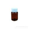 Botella Pequeña de 20 ml Botella de Plástico Transparente Botella de Agua Muestra Sólida Líquida Bebida Reenvasada Vacía Marrón con Tapa