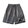 Shorts de Seda Gelada Secagem Rápida Estilo Americano Novo Verão Unissex Soltos Cinco Pontos Tamanho Plus Calças Casuais Masculinas Tendência